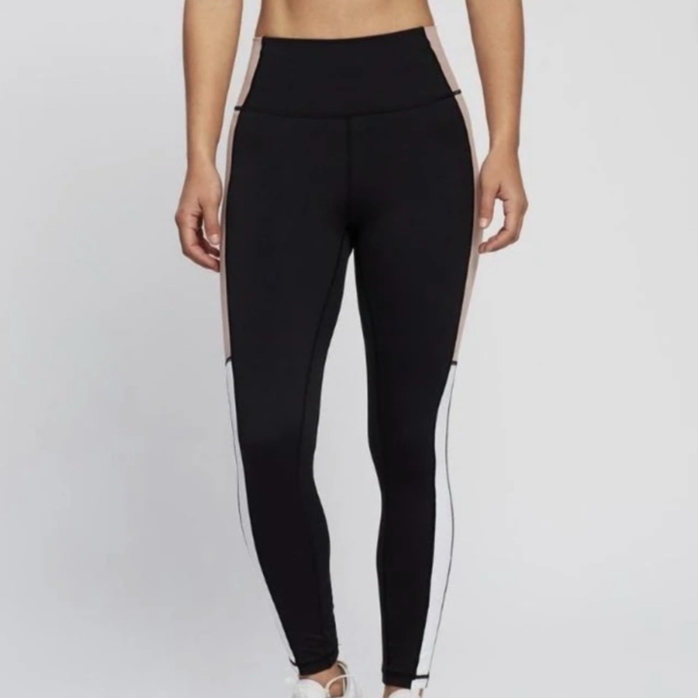 Allfenix Heidi Colorblock 7/8 Leggings Tights Black/Rose/White Combo Size L - Picture 3 of 9